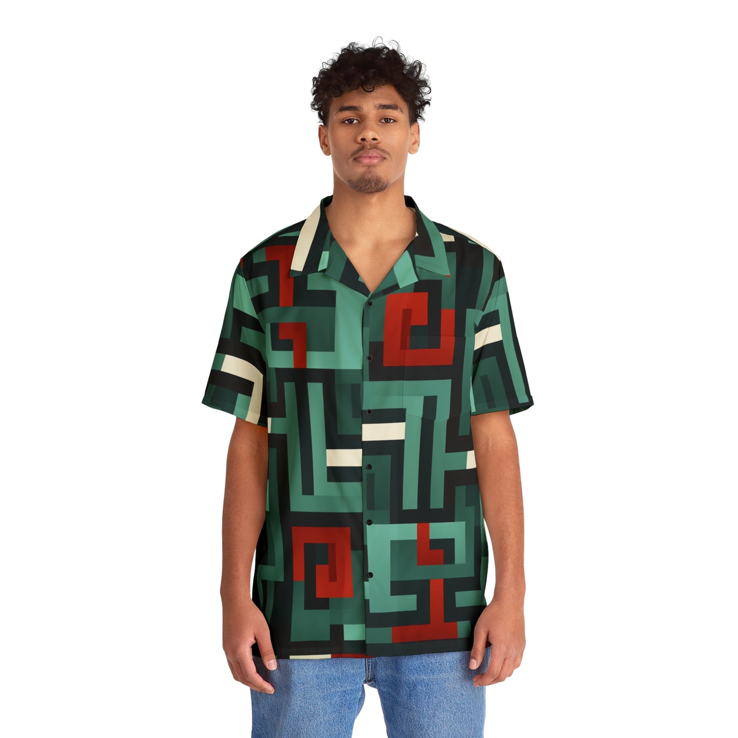 Retro Maze Hawaiian Shirt