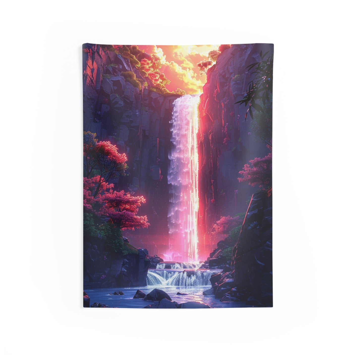 Serene Waterfall Tapestry