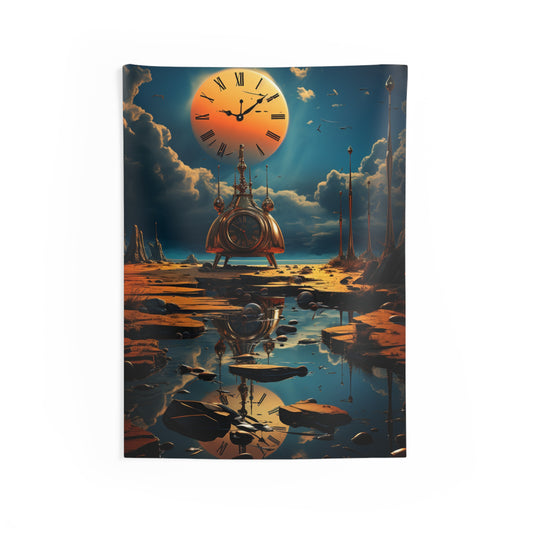 Sunset Clock Tapestry