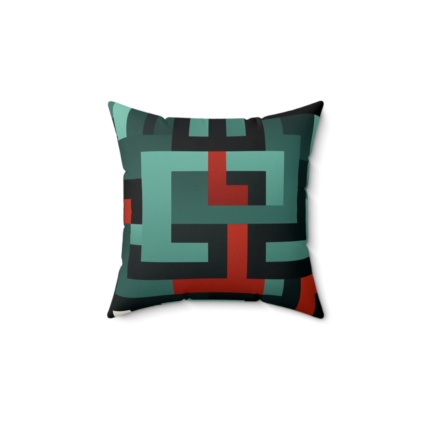 Retro Maze Square Pillow