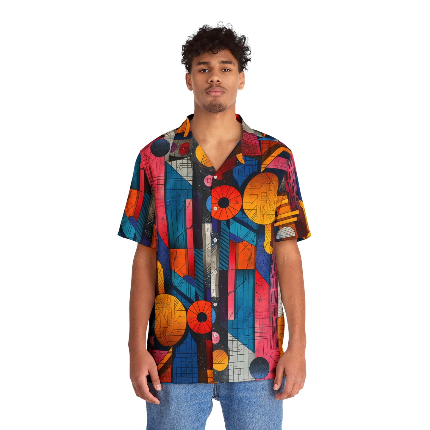 Vivid Geometry Hawaiian Shirt