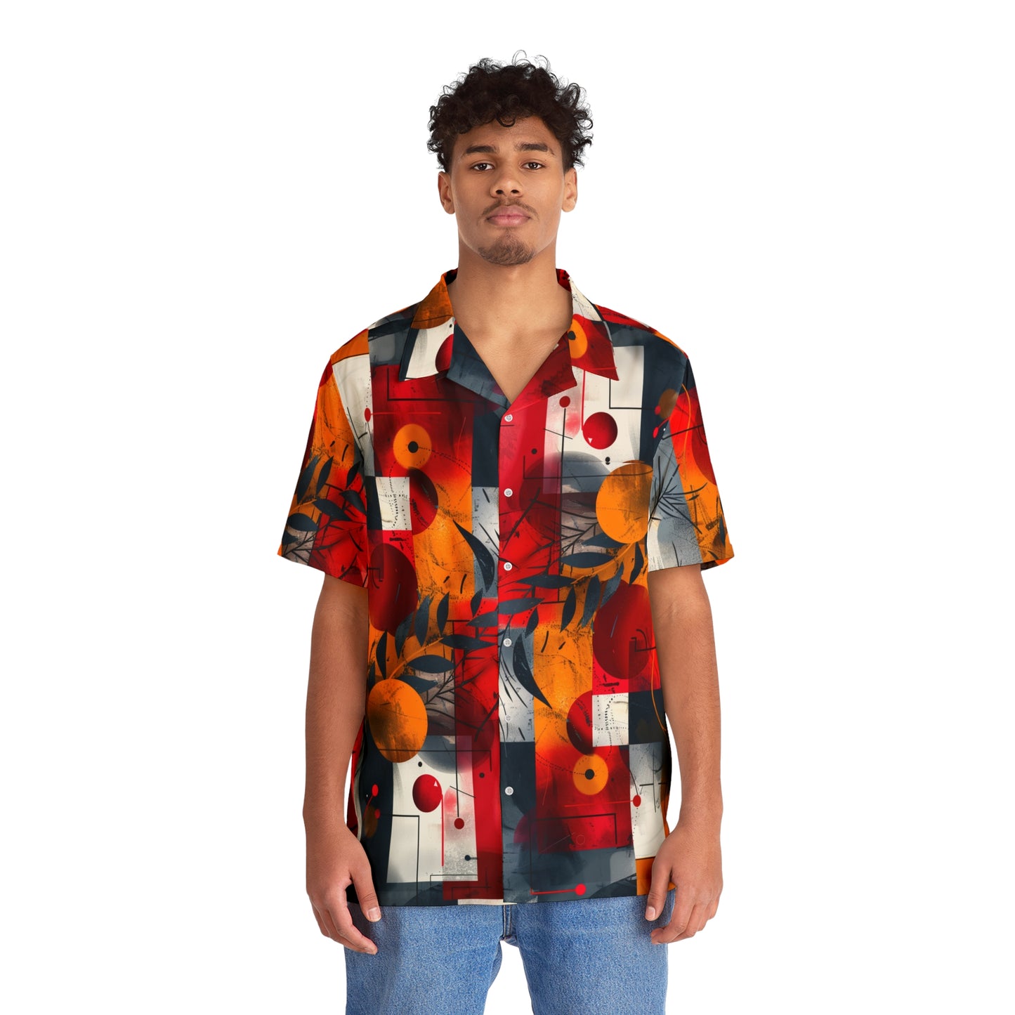 Crimson Burst Hawaiian Shirt