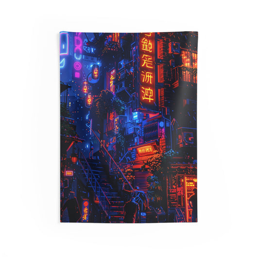 Neon Nights Tapestry