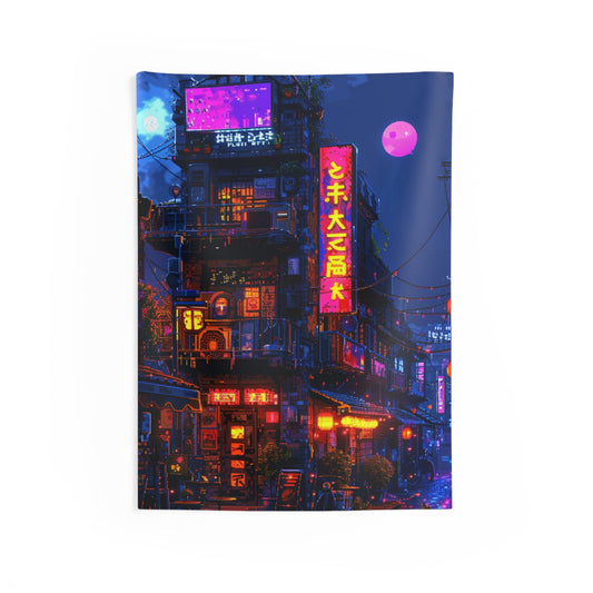 Luminous Nightscape Tapestry